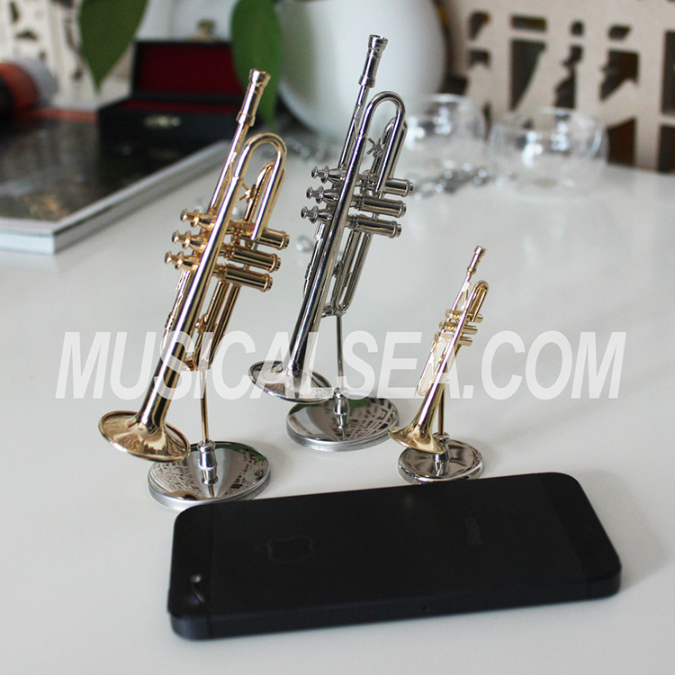 Metal Miniature Trumpet ornament musical inst